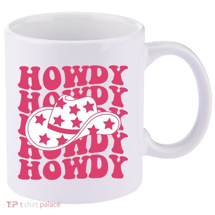 Howdy Retro Groovy 11oz C Handle Ceramic Mug