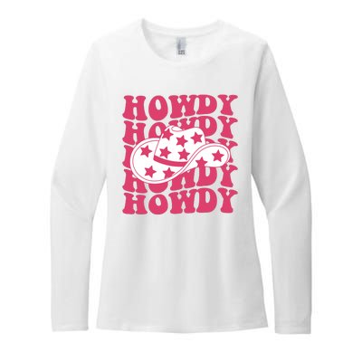 Howdy Retro Groovy Womens CVC Long Sleeve Shirt