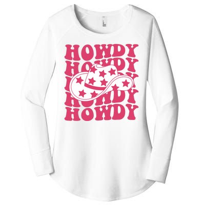 Howdy Retro Groovy Women's Perfect Tri Tunic Long Sleeve Shirt