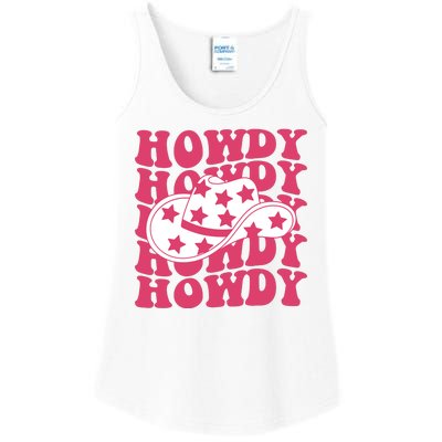 Howdy Retro Groovy Ladies Essential Tank