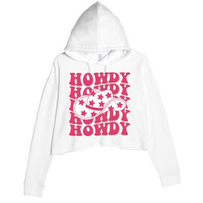 Howdy Retro Groovy Crop Fleece Hoodie