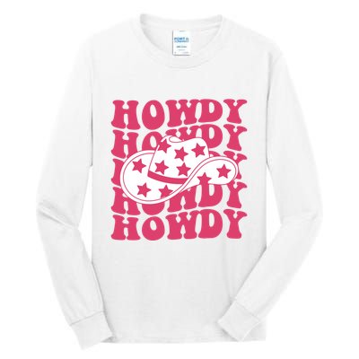 Howdy Retro Groovy Tall Long Sleeve T-Shirt