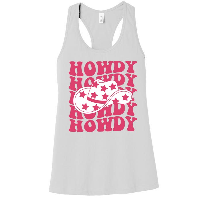 Howdy Retro Groovy Women's Racerback Tank