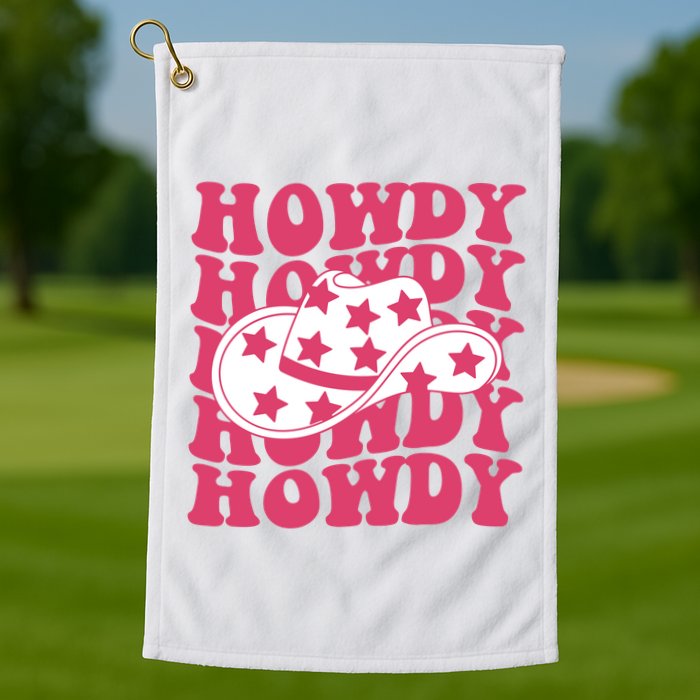 Howdy Retro Groovy Golf Towel