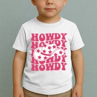 Howdy Retro Groovy Toddler T-Shirt
