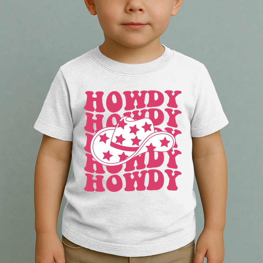 Howdy Retro Groovy Toddler T-Shirt