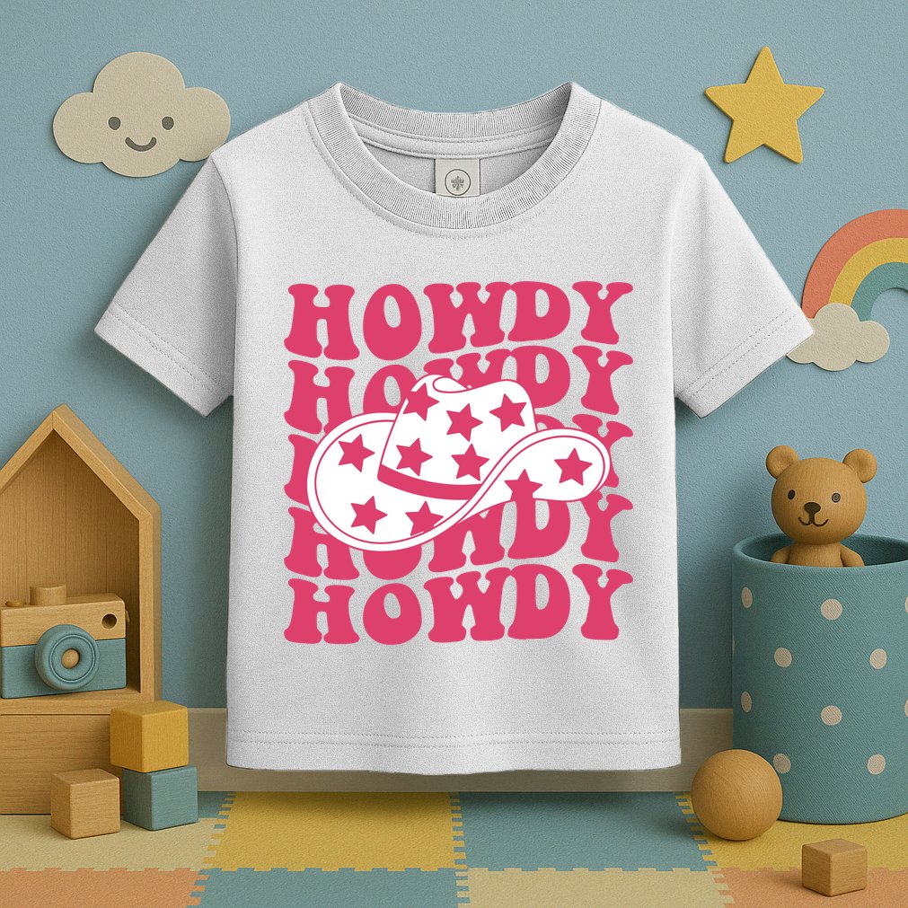 Howdy Retro Groovy Toddler T-Shirt