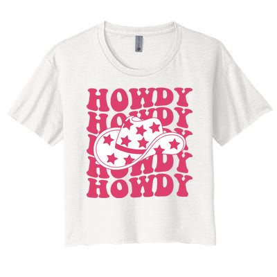 Howdy Retro Groovy Women's Crop Top Tee