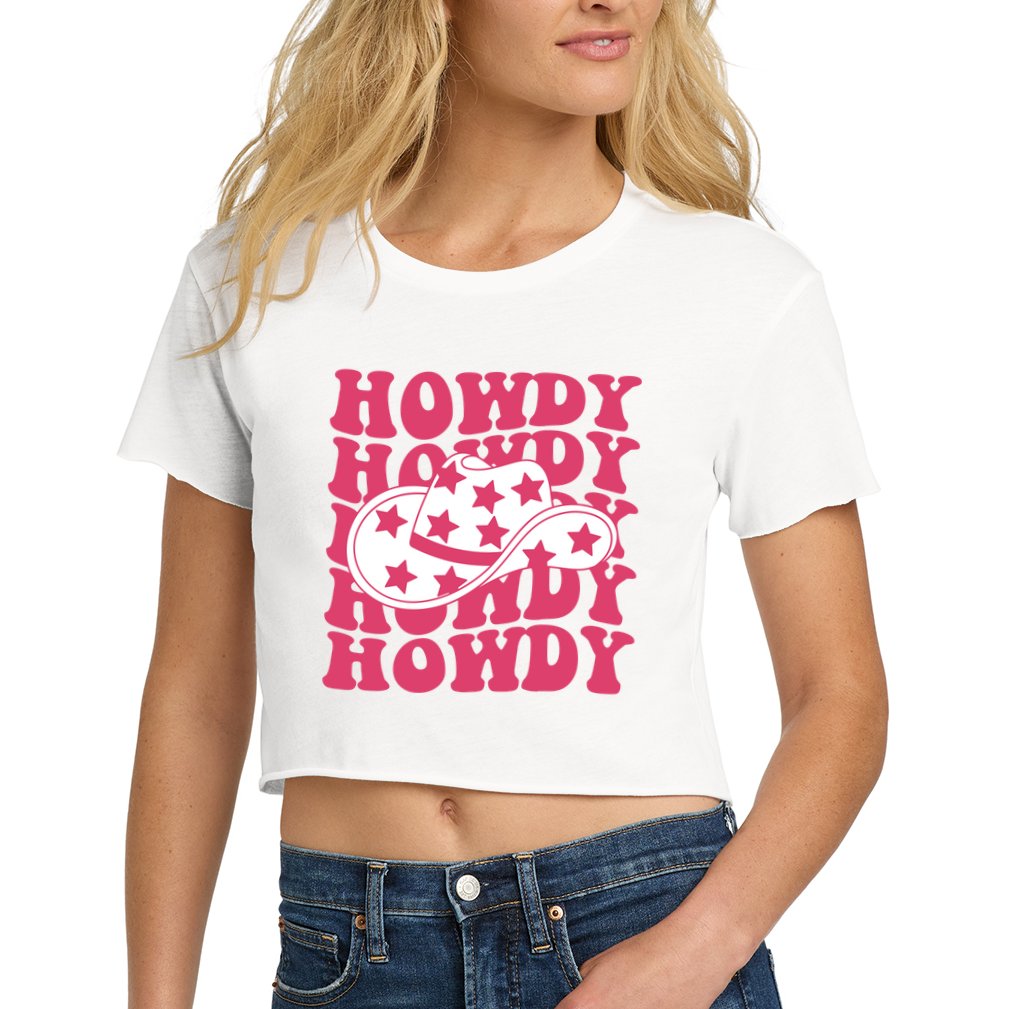 Howdy Retro Groovy Crop Top