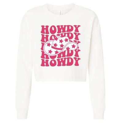 Howdy Retro Groovy Cropped Pullover Crew