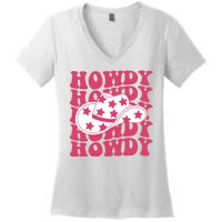 Howdy Retro Groovy Women's V-Neck T-Shirt