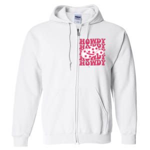 Howdy Retro Groovy Full Zip Hoodie