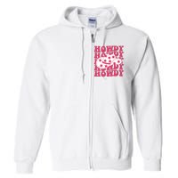 Howdy Retro Groovy Full Zip Hoodie