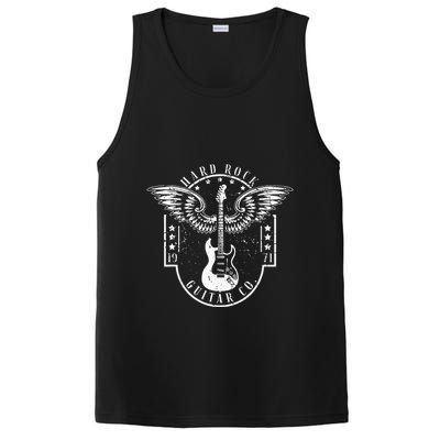 Hard Rock Guitar Co. Guitarist Rock And Roll Rocker Musician PosiCharge Competitor Tank