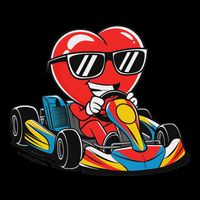 Heart Racing Go Kart Heart Valentines Day Funny Mesh Reversible Basketball Jersey Tank
