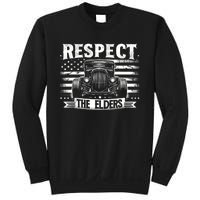 Hot Rod Grandpa Respect The Elders Patriotic Rat Rod Car Sweatshirt