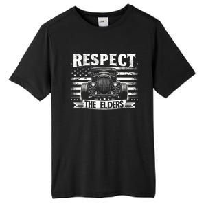 Hot Rod Grandpa Respect The Elders Patriotic Rat Rod Car Tall Fusion ChromaSoft Performance T-Shirt