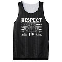 Hot Rod Grandpa Respect The Elders Patriotic Rat Rod Car Mesh Reversible Basketball Jersey Tank