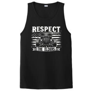 Hot Rod Grandpa Respect The Elders Patriotic Rat Rod Car PosiCharge Competitor Tank