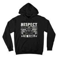 Hot Rod Grandpa Respect The Elders Patriotic Rat Rod Car Tall Hoodie