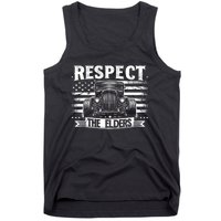 Hot Rod Grandpa Respect The Elders Patriotic Rat Rod Car Tank Top