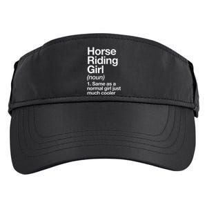 Horse Riding Girl Definition Funny & Sassy Sports Adult Drive Performance Visor