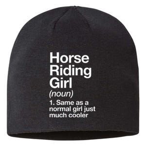 Horse Riding Girl Definition Funny & Sassy Sports Sustainable Beanie