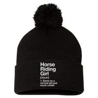 Horse Riding Girl Definition Funny & Sassy Sports Pom Pom 12in Knit Beanie