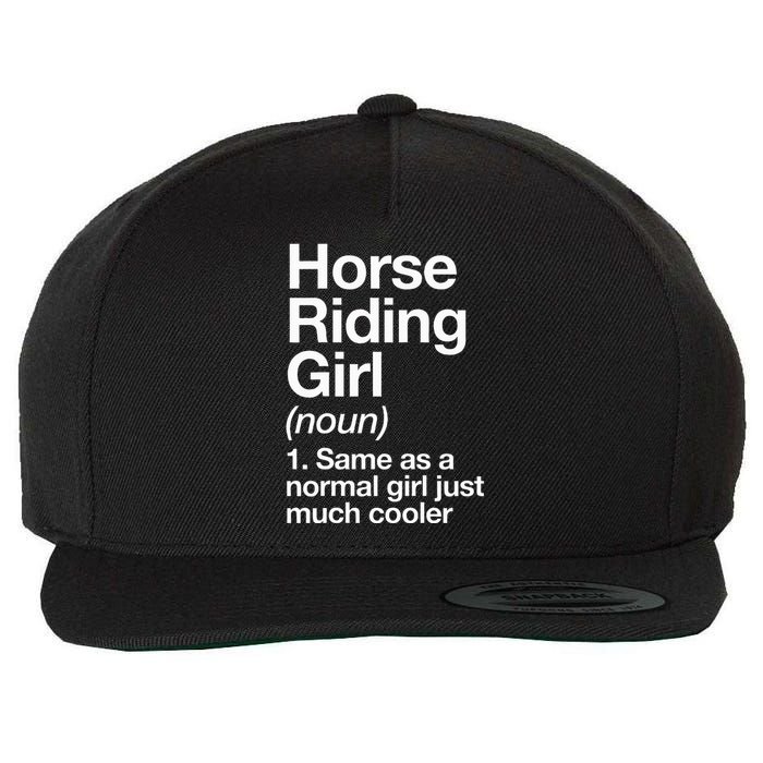 Horse Riding Girl Definition Funny & Sassy Sports Wool Snapback Cap