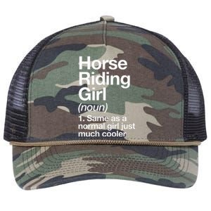 Horse Riding Girl Definition Funny & Sassy Sports Retro Rope Trucker Hat Cap