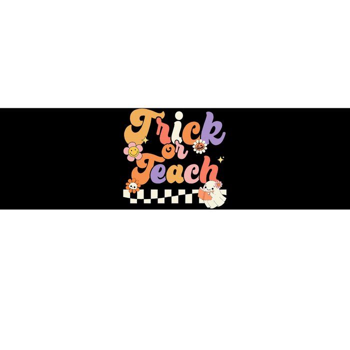 Halloween Retro Groovy Teacher Ghost Costume Bumper Sticker