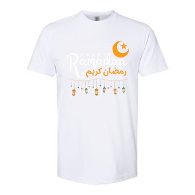 Happy Ramadan Gift Arabic Calligraphy Ramadan Kareem Funny Gift Softstyle CVC T-Shirt