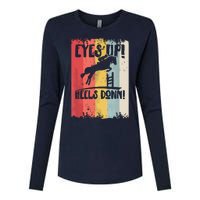 Horse Riding Gift Eyes Up Heels Down Equestrian Sports Womens Cotton Relaxed Long Sleeve T-Shirt