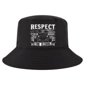 Hot Rod Grandpa Respect The Elders Patriotic Rat Rod Car Cool Comfort Performance Bucket Hat