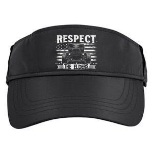 Hot Rod Grandpa Respect The Elders Patriotic Rat Rod Car Adult Drive Performance Visor