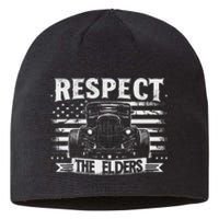 Hot Rod Grandpa Respect The Elders Patriotic Rat Rod Car Sustainable Beanie