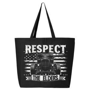 Hot Rod Grandpa Respect The Elders Patriotic Rat Rod Car 25L Jumbo Tote