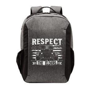 Hot Rod Grandpa Respect The Elders Patriotic Rat Rod Car Vector Backpack