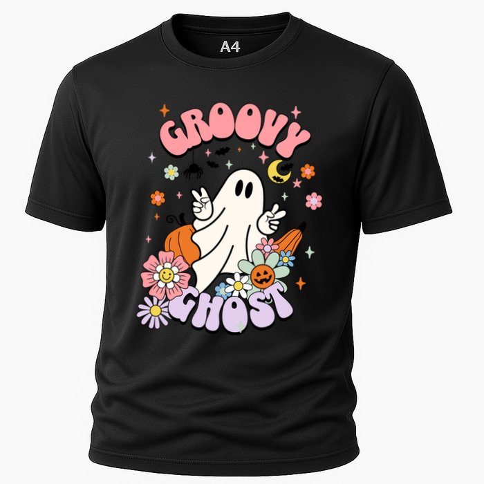 Halloween Retro Groovy Funny Boo Ghost Spooky Cool Vibes Gift Performance Shirt