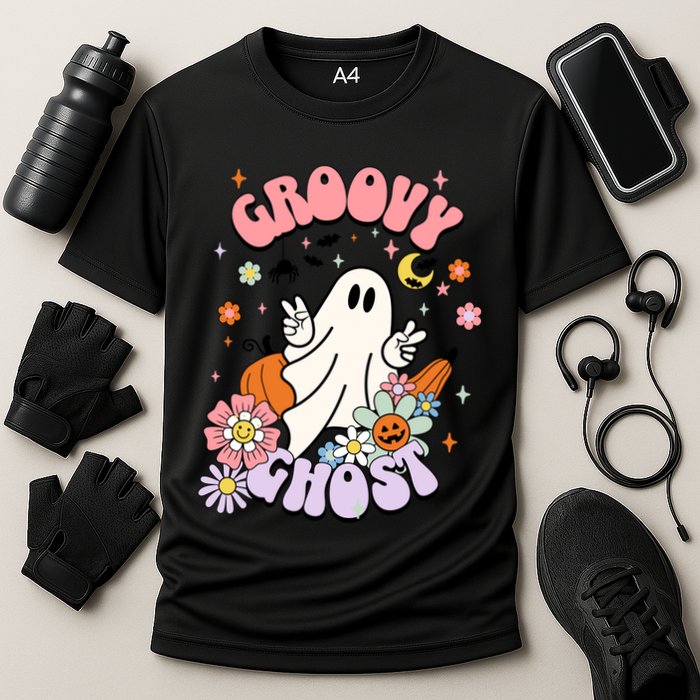 Halloween Retro Groovy Funny Boo Ghost Spooky Cool Vibes Gift Performance Shirt