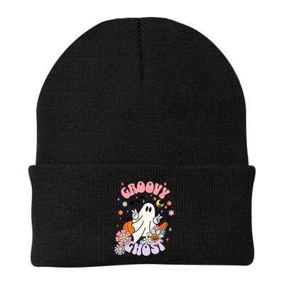 Halloween Retro Groovy Funny Boo Ghost Spooky Cool Vibes Gift Beanie