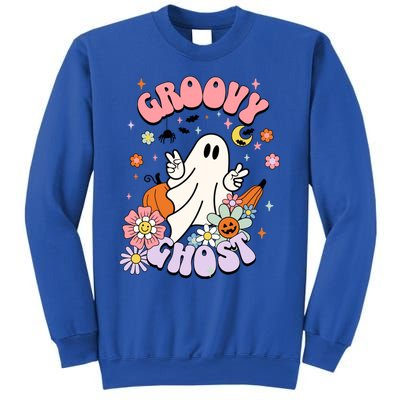 Halloween Retro Groovy Funny Boo Ghost Spooky Cool Vibes Gift Sweatshirt