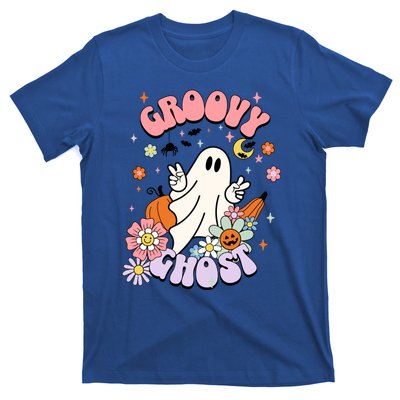 Halloween Retro Groovy Funny Boo Ghost Spooky Cool Vibes Gift T-Shirt