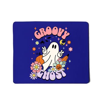 Halloween Retro Groovy Funny Boo Ghost Spooky Cool Vibes Gift Mousepad