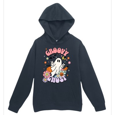 Halloween Retro Groovy Funny Boo Ghost Spooky Cool Vibes Gift Urban Pullover Hoodie