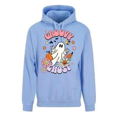 Halloween Retro Groovy Funny Boo Ghost Spooky Cool Vibes Gift Unisex Surf Hoodie