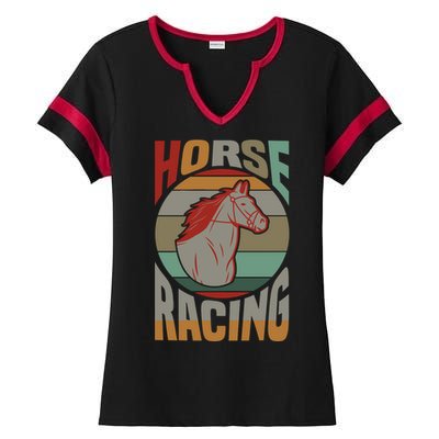 Horse Racing Ladies Halftime Notch Neck Tee