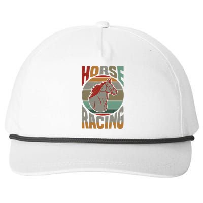 Horse Racing Snapback Five-Panel Rope Hat