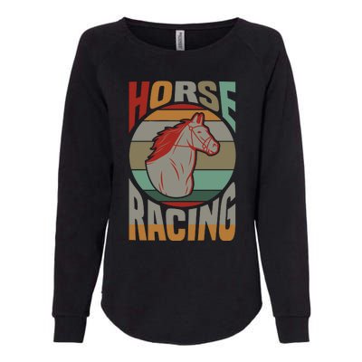 Horse Racing Womens California Wash Sweatshirt