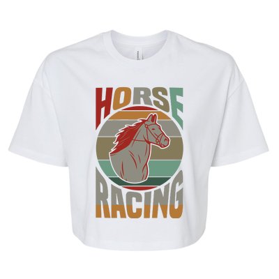 Horse Racing Bella+Canvas Jersey Crop Tee